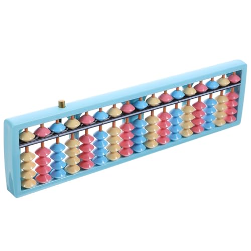 DIKACA Abakus Perlen Abakus 17 Säulen Abakus Mathematik Lernspielzeug Vintage Design Abakus Vintage Stil Abakus Chinesischer Kunststoff Abakus Retro Abakus Bauchmuskeln von DIKACA
