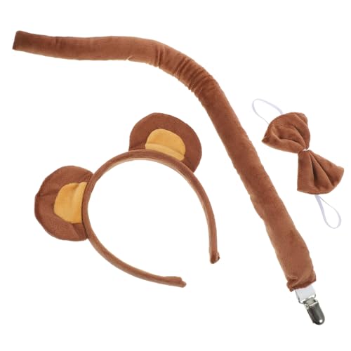 DIKACA Bärenohren Stirnband mit und Fliege Weiches Cosplay Kostüm Zubehör für Mädchen Tierische Kopfbedeckung für Karneval Bühnenauftritt und Faschingsparty DIKACA Bärenohren Stirnband mit und Fliege Weiches Cosplay Kostüm Zubehör für Mädchen Tierische Kopfbedeckung für Karneval Bühnenauftritt und Faschingsparty von DIKACA