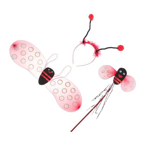 DIKACA Bienenkostüm Set mit Flügeln Stirnband und Zauberstab Hautfreundlich und Angenehm Leuchtende Farben für Halloween Karneval und Party Mädchen Kostüm Accessoire für Rollenspiele DIKACA Bienenkostüm Set mit Flügeln Stirnband und Zauberstab Hautfreundlich und Angenehm Leuchtende Farben für Halloween Karneval und Party Mädchen Kostüm Accessoire für Rollenspiele von DIKACA