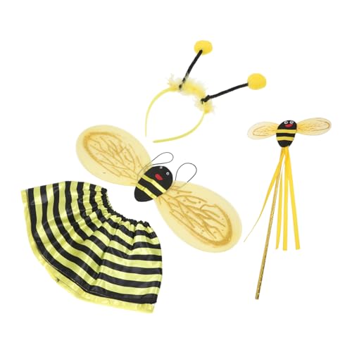 DIKACA Bienenkostüm Teilig mit Flügeln Zauberstab und Haarreif Leichtes Bühnenkostüm für Atmungsaktiv und Vielseitig für Festtage Schulaufführungen und Karneval DIKACA Bienenkostüm Teilig mit Flügeln Zauberstab und Haarreif Leichtes Bühnenkostüm für Atmungsaktiv und Vielseitig für Festtage Schulaufführungen und Karneval von DIKACA