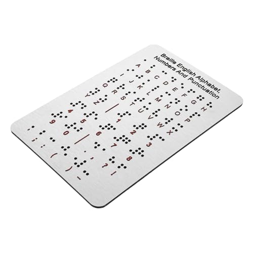 DIKACA Braille-Motherboard Zeichen Braille-lerntafel Haushaltslichtleiste Braille-lernzubehör Blindenschrift Lernen Hängender Spiegel Aufkleber Gadgets Für Blinde Silver Rostfreier Stahl DIKACA Braille-Motherboard Zeichen Braille-lerntafel Haushaltslichtleiste Braille-lernzubehör Blindenschrift Lernen Hängender Spiegel Aufkleber Gadgets Für Blinde Silver Rostfreier Stahl von DIKACA