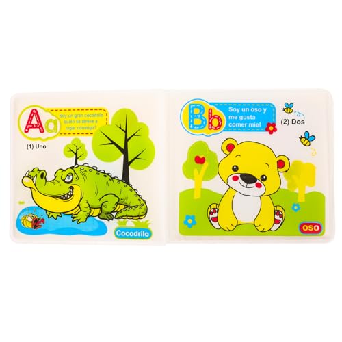 DIKACA Buch Badewannenspielzeug Badbuch Kleinkinder Duschwasserbuch Wasserbuch Badespielzeug Säuglingsbuch Babybadebuch Schwimmendes für Spanisches Pädagogisches Dekoratives Schwimmendes DIKACA Buch Badewannenspielzeug Badbuch Kleinkinder Duschwasserbuch Wasserbuch Badespielzeug Säuglingsbuch Babybadebuch Schwimmendes für Spanisches Pädagogisches Dekoratives Schwimmendes von DIKACA