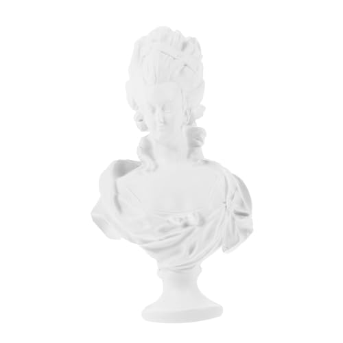 DIKACA Büstenstatue Porträtskulpturen aus Harz Griechische Büste Harzskulpturen Göttinnenstatue Klassischer Harzstatue Mary Queen Büstenstatuen Römischer Kopf Büste Griechische Figur von DIKACA
