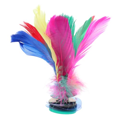 DIKACA Bunte Chinesische Jianzi Winddichtes Badminton Federbälle Badminton Bunter Hühnerfederfederball Badminton Shuttlecock Federball Treten Spiel Jianzi Gänsefedern Colorful von DIKACA