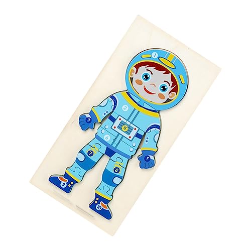 DIKACA Astronauten-Puzzle Holzpuzzles Für Jungen Und Mädchen Für Kleinkinder Babyspielzeug Im Alter Von 3–5 Jahren von DIKACA