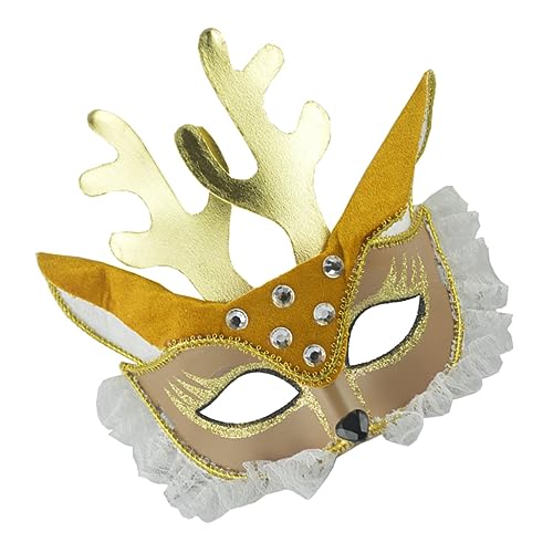 DIKACA Venezianische Maske Mit Strasssteinen Hirsch Kostümzubehör Maskenball Maske Hase Cosplay Kleidung Frau von DIKACA