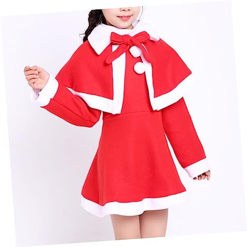 DIKACA Cosplay Umhang mit Kordelzug Kuscheliger Plüsch Umhang für Junge Mädchen Weihnachtliches Kostüm Accessoire Vielseitiger Cape für Jungen und Mädchen zu Weihnachten und Themenpartys von DIKACA