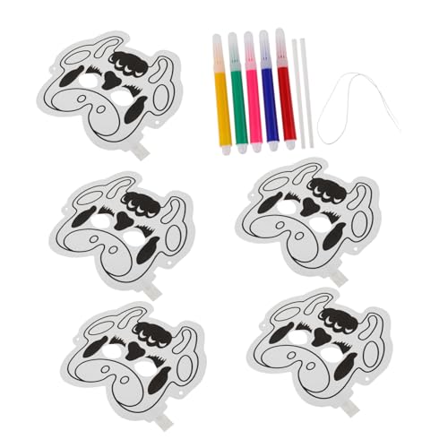 DIKACA Masken Zum Bemalen Kinder Tier Masken Diy Graffiti Masken Für Aufblasbare Tiermasken Zum Basteln Blanko Masken Für Handwerk Und Kreative Projekte Ideal Als Mitgebsel Für Geburtstagsfeiern Und von DIKACA
