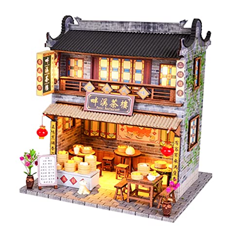 DIKACA Handwerkskunst Miniaturhaus Hausmodellbausatz Zusammenbaumodell Spielzeug Chinesisches Puppenhausbausatz Chinesische Miniaturen von DIKACA