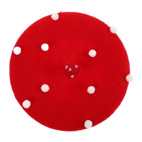 DIKACA Damen Beret Hut Aus Klassische Französische Baskenmütze Rot Für Frauen Vintage Künstler Mütze Strickmütze DIKACA Damen Beret Hut Aus Klassische Französische Baskenmütze Rot Für Frauen Vintage Künstler Mütze Strickmütze von DIKACA