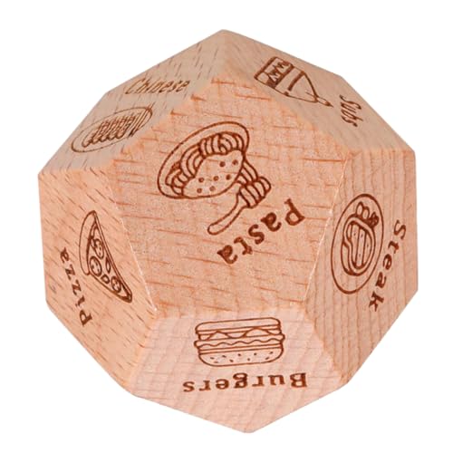 DIKACA -Date- Abendessen-entscheidungswürfel Essenswürfel-Requisite Aus Holz Würfelspielzeug Essenswürfel Aus Holz Holzwürfel Light Brown Hölzern DIKACA -Date- Abendessen-entscheidungswürfel Essenswürfel-Requisite Aus Holz Würfelspielzeug Essenswürfel Aus Holz Holzwürfel Light Brown Hölzern von DIKACA