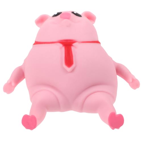 DIKACA Dekompressionsspielzeug Schweinespielzeug Für Ausgestopft Ziege Dekompressionsschwein Klein Haustier Schweinespielzeug Für Den Schreibtisch Rosa Weichkleber von DIKACA