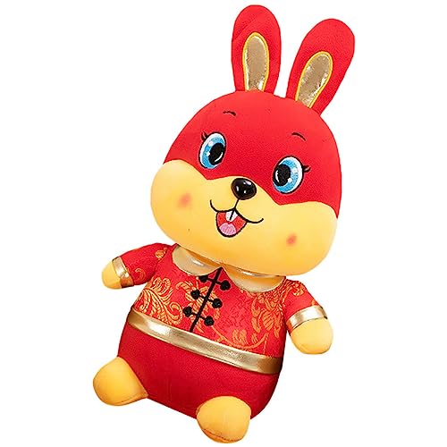 DIKACA Desktop-Kaninchenpuppe Tierkreis-Hase-Puppen Kinderspielzeug Jahr des Kaninchendekors Kaninchen-Maskottchen-Puppe Plüschhasenpuppe Baumwoll- und Plüschmaterialien DIKACA Desktop-Kaninchenpuppe Tierkreis-Hase-Puppen Kinderspielzeug Jahr des Kaninchendekors Kaninchen-Maskottchen-Puppe Plüschhasenpuppe Baumwoll- und Plüschmaterialien von DIKACA