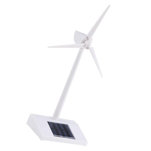 DIKACA Desktop-Windmühle Windmühlen Turbine Solar- Lehren Modell Windmühle solarbetriebene Windmühle Modell Einer Windkraftanlage solare Windmühle Weiß von DIKACA