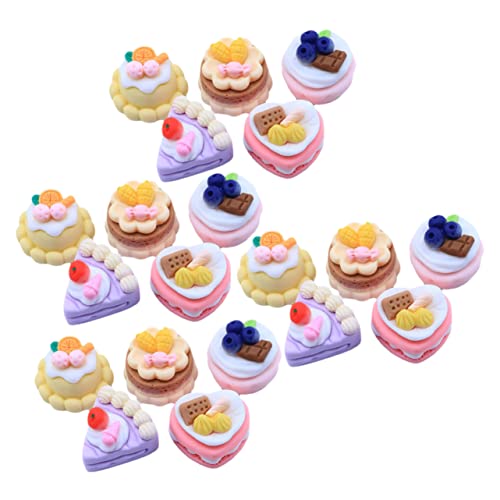 DIKACA Dessert Charms Für DIY Bastelprojekte Essbare Kuchencharms Für Haarklammern Handyhüllen Und Puppenhaus Zubehör Blaubeer Schokoladenkuchen von DIKACA