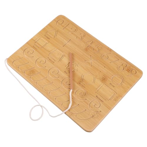 DIKACA Digitales Holzbrett schreibübungen Write Board Educational Toys beemysafe lehrreich üben Lernen Tool zum Nachzeichnen von Buchstaben Übungstafel für Zahlen und Buchstaben hölzern von DIKACA