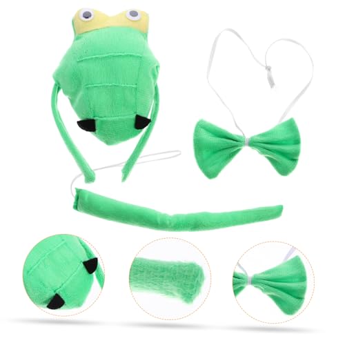 DIKACA Dinosaurier Kostüm für Weiches Plüschmaterial Bestehend aus Dinosaurier Stirnband und Fliege für Halloween Fasching Cosplay und Geburtstagsfeiern von DIKACA