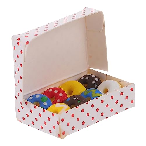 DIKACA Puppenhaus Zubehör Mini Donuts Schmuck Realistische Harz Handwerk Für Szene Setup von DIKACA