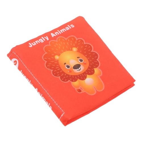 DIKACA Dreidimensionales Stoffbuch Babytuchbücher Bücher Aus Knisterleinen Anfassen Und Fühlen Neugeborenes Stoffbuch Babyspielzeug Für Flugreisen Babybuch Babybücher Junge Rot Baumwolle von DIKACA