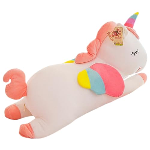 DIKACA Einhorn Puppe Kissen Tierpuppe Kinderspielzeug Entzückende Geschmeidige Puppe Geburtstagsgeschenk Kinderpuppe Puppe Heimdekoration Kreative Puppe von DIKACA