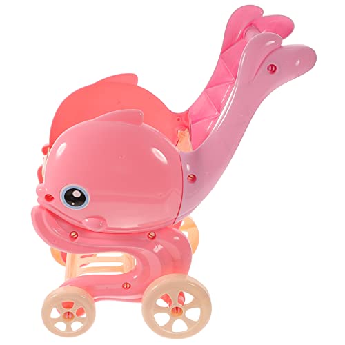 DIKACA Einkaufswagen puppenwagen kinderspielzeug Auto - -Einkaufswagen-Set einkaufswagen Kinderwagenspielzeug für kleines Mädchen Plastik Rosa von DIKACA