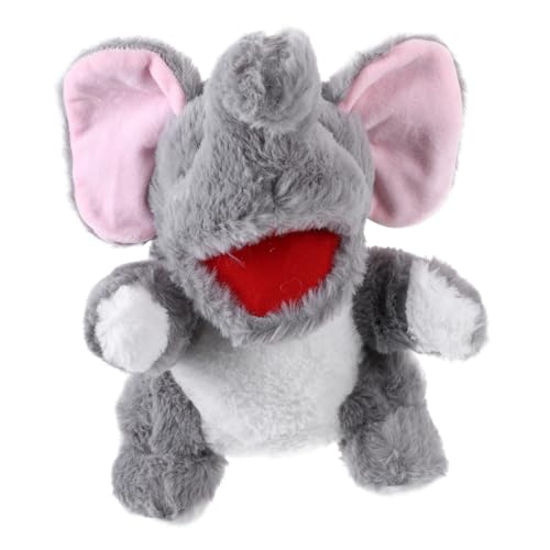 DIKACA Elefanten Handpuppe Cartoon Handpuppe Stofftierpuppen Puppenspielzeug Tierspielzeug Cartoon Tierhandpuppe Cartoon Tiere Puppe Cartoon Tierpuppen Pp Baumwolle von DIKACA