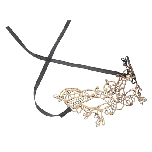 DIKACA Elegante Venezianische Spitzen augenmaske Schmetterlingsdesign Verstellbar für Damen Maskerade Ball Karneval Halloween Cosplay Kostüm Party Zubehör von DIKACA