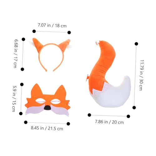 DIKACA Fox Cosplay Set mit Maske Ohr und Accessoires Leichtes Stabiles Material Komfortabel Vielseitig für Halloween Kostümpartys und Dekoration Stilvolles Tier Design DIKACA Fox Cosplay Set mit Maske Ohr und Accessoires Leichtes Stabiles Material Komfortabel Vielseitig für Halloween Kostümpartys und Dekoration Stilvolles Tier Design von DIKACA