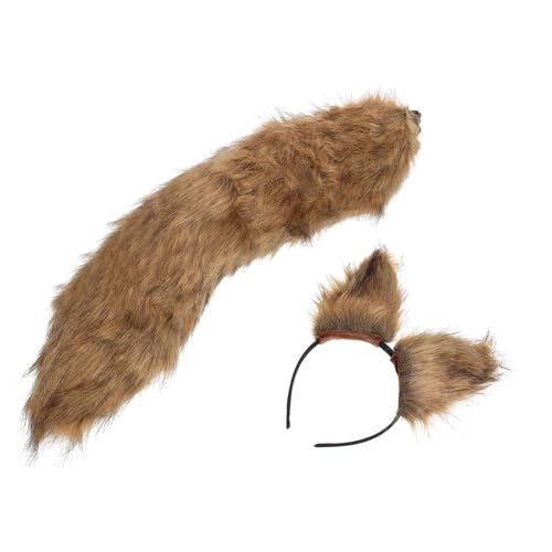 DIKACA Fuchsohren Stirnband und Plüsch Fuchsschwanz Weiches Komfortables Tierohren stirnband für Halloween Cosplay Kostüm Tier Accessoire für Damen und Festliche Partys DIKACA Fuchsohren Stirnband und Plüsch Fuchsschwanz Weiches Komfortables Tierohren stirnband für Halloween Cosplay Kostüm Tier Accessoire für Damen und Festliche Partys von DIKACA