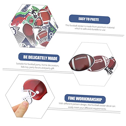 DIKACA Fußballaufkleber für Teenager Rugby Aufkleber Football Luggage Stickers Football Laptop Stickers Fußballabziehbilder Sportaufkleber Abziehbilder Football PVC Waterproof Stickers von DIKACA