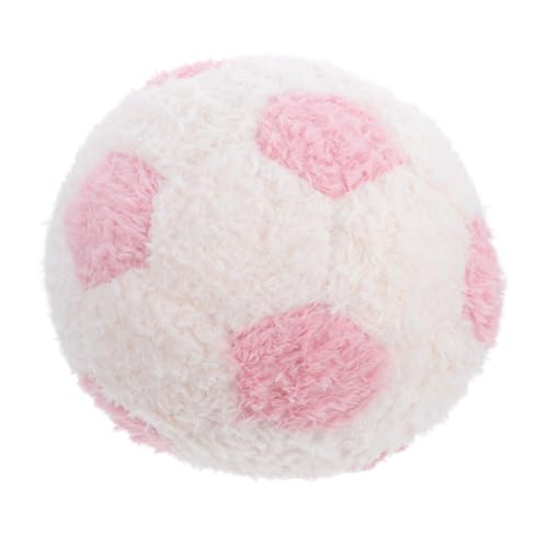 DIKACA Fußballkissen Puppenbettkissen Fußball Plüschtier Dekoratives Kissen Weiches Wurfkissen Fußball Stofftier Fußballspielzeug Weiches Fußball Plüschkissen Süße Kissen Rosa von DIKACA