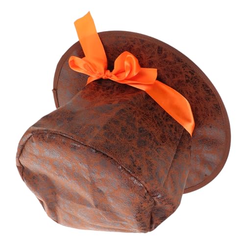 DIKACA Gentleman Hut Braun Steampunk Victorian für Herren Hoher mit Historischem Vintage-Stil Bequemer Zauberer Kostüm-Topper für Party Bühne Sammler und Cosplay von DIKACA