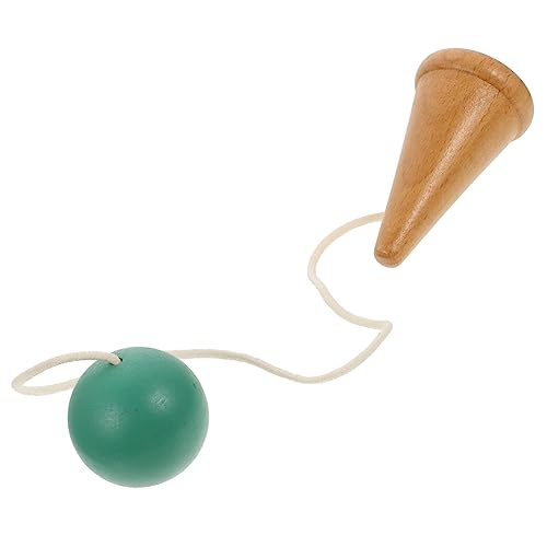 DIKACA Geschicklichkeitsball Verschleißfestes Kinderspielzeug Interessante Kendama Interessantes Interaktives Koordinationsübung Kendama Kinderversorgung Holz Green von DIKACA