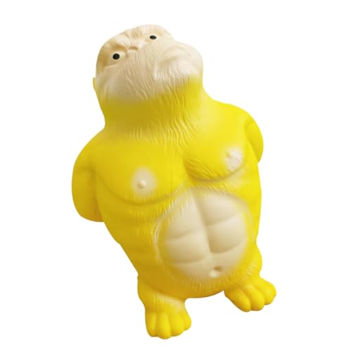 DIKACA Gorilla - spaß für Tier Squeeze Waschbares Stress abbau Slack unikal dehnbares für Angst zum Stressabbau Pu Yellow von DIKACA