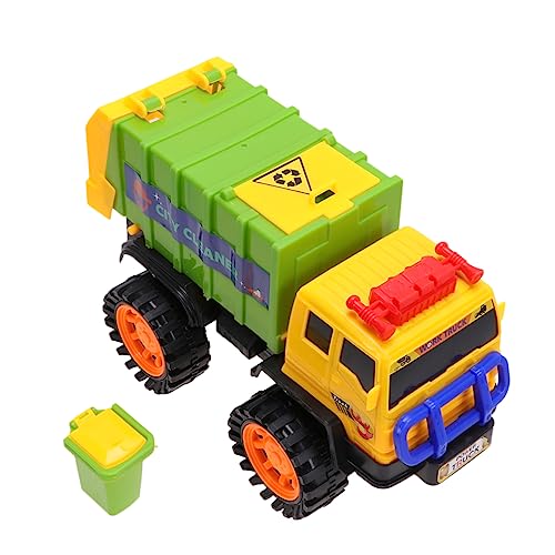 DIKACA LKW-Spielzeug Für Kleinkinder Kinder-sanitärauto Zufällige Farbe Müllwagen-Spielzeug Rückzieh-LKW Sicheres Material Reibungsbetrieben von DIKACA