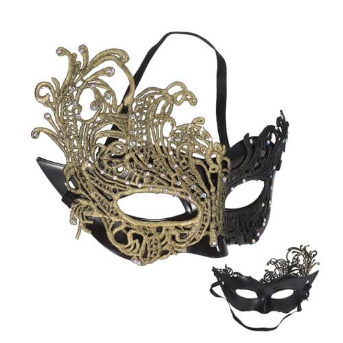 DIKACA Halbgesichts-masquerade-maske Damen Spitze Elastisch Komfortabel Venezianische Kostüm Accessoire Für Halloween Karneval Maskenball Cosplay Party von DIKACA
