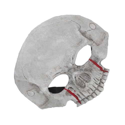 DIKACA Halbgesichts-schaumstoff-skull-maske mit Blutigem Auge Realistische Halloween Horror Skelettmaske für Cosplay Maskerade und Theaterspiele Detailreich und Vielseitig Einsetzbar von DIKACA