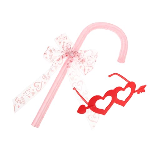 DIKACA Halloween Bowknot Cane mit Herz Deko Sonnenbrille Leichtes Langlebiges Kostüm-Party-Accessoire für Karneval Tanz Cosplay und Valentinstag Einheitsgröße DIKACA Halloween Bowknot Cane mit Herz Deko Sonnenbrille Leichtes Langlebiges Kostüm-Party-Accessoire für Karneval Tanz Cosplay und Valentinstag Einheitsgröße von DIKACA