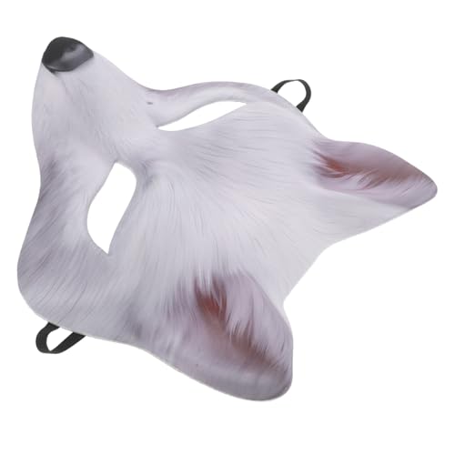 DIKACA Halloween Karneval Fuchs Halbgesichtsmaske Tier-cosplay Maske für Erwachsene und Detailreiche Langlebige Masquerade Kostümdekoration für Halloween Karnevalspartys von DIKACA