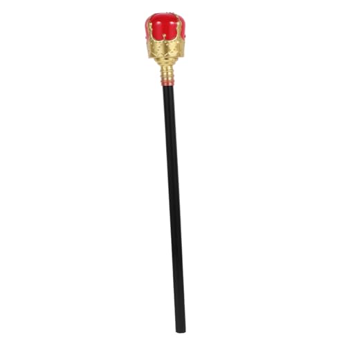 DIKACA Halloween Königszepter Rot Gold Cosplay Stock Requisite für Karneval Maskerade Bühnenauftritt Party Zubehör von DIKACA