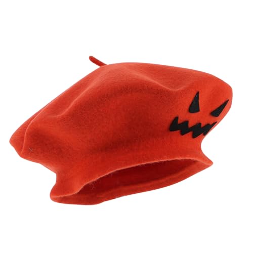 DIKACA Halloween Party Beret aus Robustem Material Leicht Leuchtend Orange Dekorativ für Themen- und Shopping Partys Vielseitig Nutzbar als Halloween Accessoire und Alltagsmütze von DIKACA