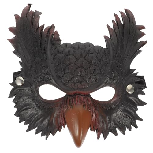 DIKACA Halloween Tiermaske Erwachsene Eulenmaske aus Vliesstoff Dekorative Party Gesichtsmaske für Karneval Cosplay Bühnenauftritte und Faschingsfeiern Einfach zu Tragen von DIKACA