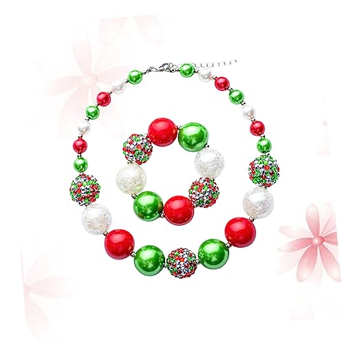 DIKACA Halskette decoratiuni craciun strandkã¶rbe Perlenarmband jewelry set Mädchen Schmuck Green von DIKACA