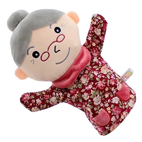DIKACA Handpuppe Großmutter für Pädagogisches Rollenspielzeug Weiche Stoffhandpuppe für Geschichtenerzählen und Vorschulerziehung Tragbar Zufälliges Design von DIKACA