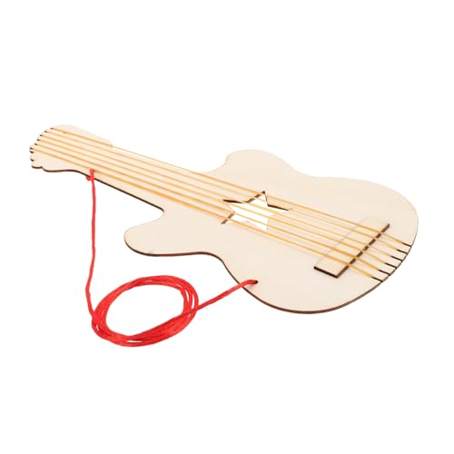 DIKACA Hausgemachte Gitarre für Kreatives DIY Gitarre DIY Gitarre Unvollendete Gitarre Holzgitarrenspielzeug DIY-Graffiti-Gitarre- Beige von DIKACA
