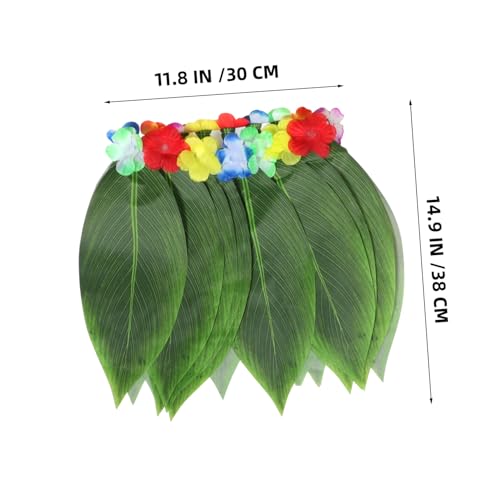 DIKACA Hawaiian Leaf Skirt mit Farbenfroher Blumen girlande Weiches Material Authentisches Tropisches Kostüm für Luau Partys Bühnenauftritte Kostümveranstaltungen von DIKACA