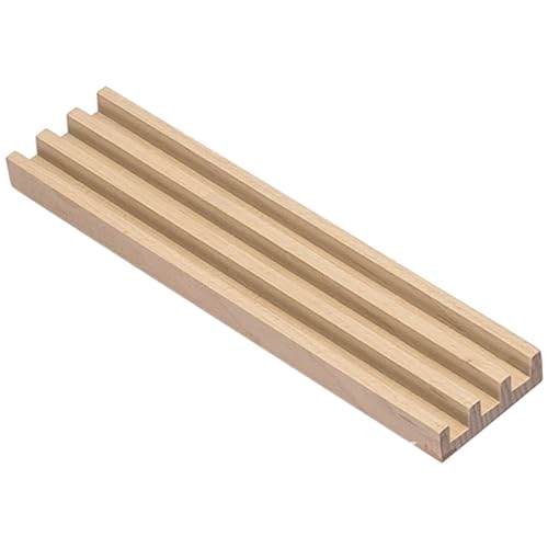 DIKACA Holz Domino Halter mit Rutschfester Basis Praktischer Domino für Tischspiele Robuste Holzablage für Domino Steine und Spielkarten Stilvolle Basteldekoration von DIKACA