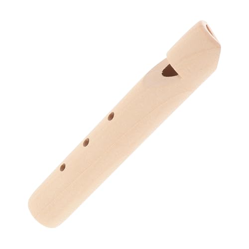 DIKACA Holzflöte Für Unbemalt DIY Kreative Musikinstrumente Aus Holz Einfache Bedienung Für Kleine Musiker Fördert Kreativität Und Musikalität von DIKACA