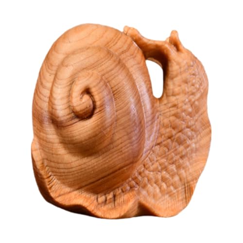 DIKACA Holzschneckendekoration Luftschlitze Leerer Ständer Kleine Tierschnecken Marine-entlüftungsöffnungen Hasenhaarnadeln Kleine Tierfiguren Statuen Für Hölzern Light Brown von DIKACA