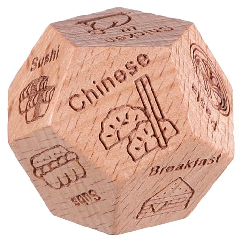 DIKACA Holzwürfel Lebensmittelentscheidung Holzstütze Entscheidungsträger kleines Essen mehrseitig Essen-Spiel Tasche Abendessen Lebensmittelentscheider für Buchsbaum DIKACA Holzwürfel Lebensmittelentscheidung Holzstütze Entscheidungsträger kleines Essen mehrseitig Essen-Spiel Tasche Abendessen Lebensmittelentscheider für Buchsbaum von DIKACA